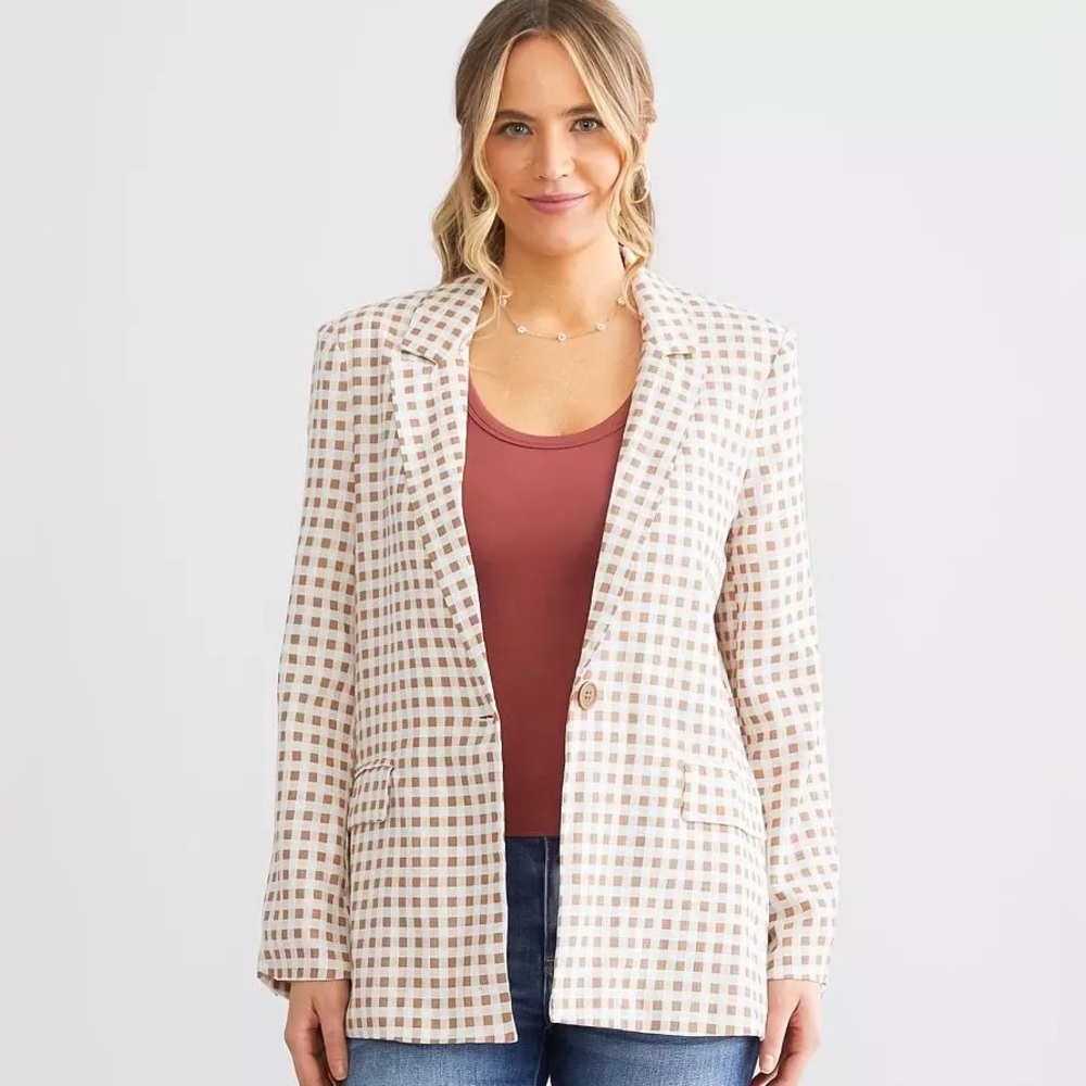 Stoosh Gingham Blazer